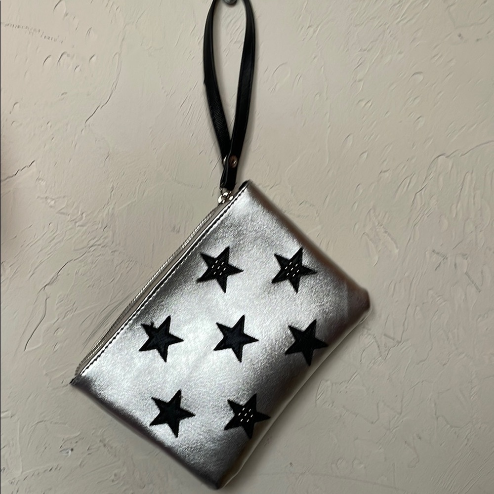 Silver and Black Star Clutch